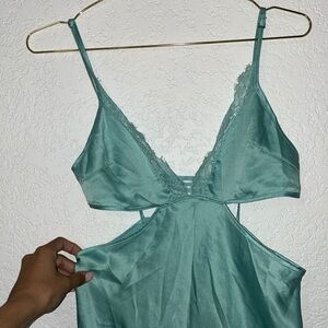 Victoria’s Secret Teal Cut Out Slip Dress
